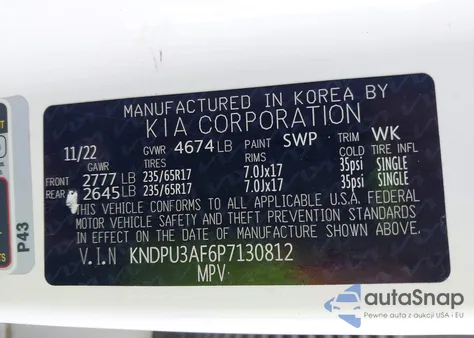 2023 Kia Sportage Lx from USA, damaged, VIN KNDPU3AF6P7130812